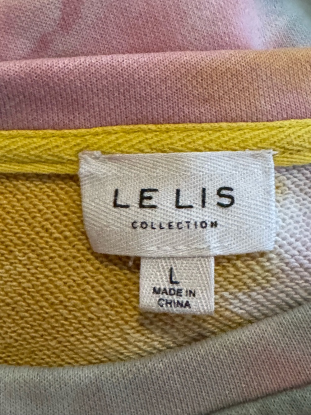 LE LIS Nordstrom Chic Tie-Dye Sweatshirt Top Large EUC - Picture 6 of 6